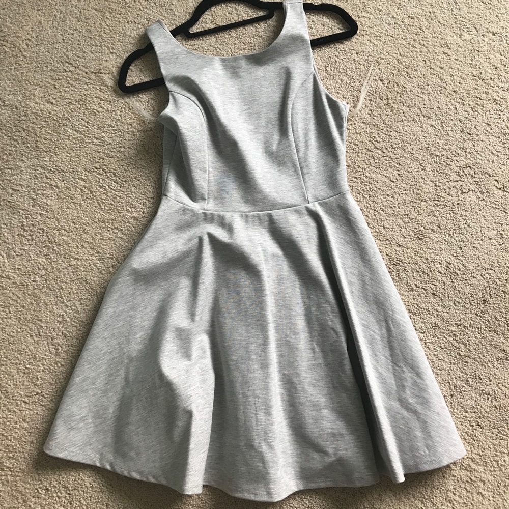 Gray skater dress